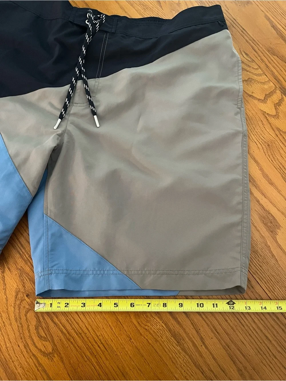 Land’s End Men's Blue Wave Colorblock Swim Trunks XXL NWT
